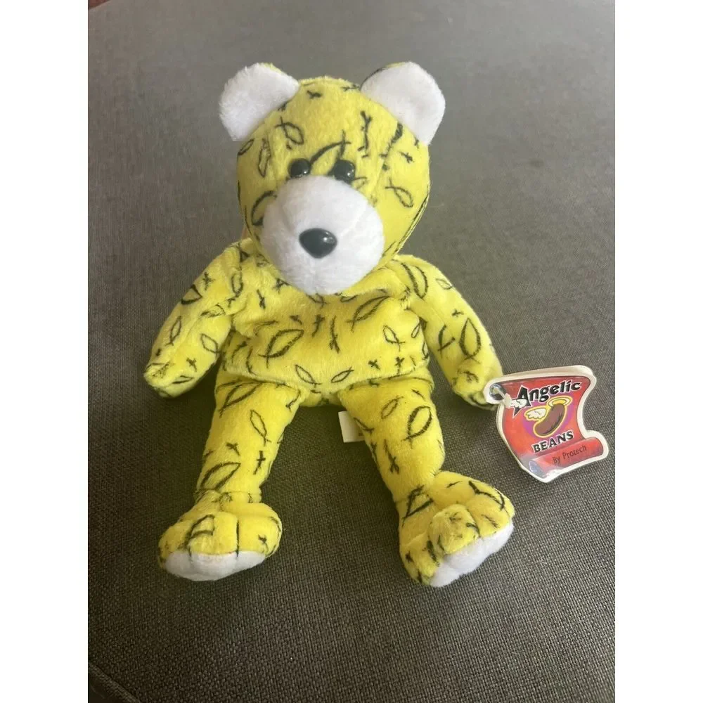 Vintage‎ Angelic Bears 2 Holy Angel Wings Plush Stuffed Animal Toy Beanbags